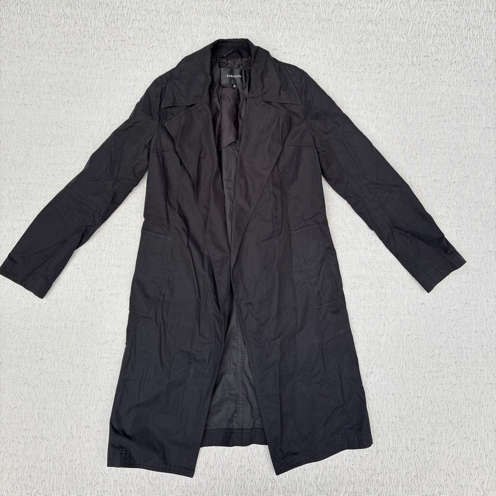 Babaton Aritzia Black Long Coat Lightweight
